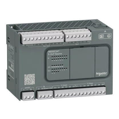 TM200C24T - CLP 14 ENTRADAS  10 SAÍDAS DIGITAIS SAÍDAS SOURCE (PNP) MODBUS RTU ASCII 24 VDC