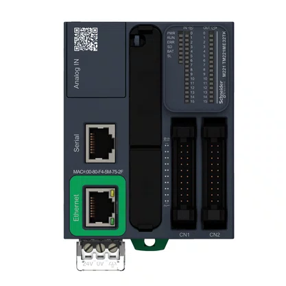 TM221ME32TK - CLP 16 ENTRADAS  16 SAÍDAS DIGITAIS SAÍDAS SOURCE (PNP) MODBUS TCP ETHERNET IP (SLA VE) 24 VDC