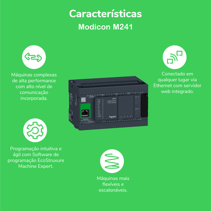 TM241CE24R - CONTROLADOR LOGICO PROGRAMAVEL M241 24IO