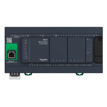 TM241CE40R - CLP  24 ENTRADAS  12 SAÍDAS RELÉ 4 SOURCE (PNP) MODBUS TCP ETHERNET IP OPC UA 110 220 VAC