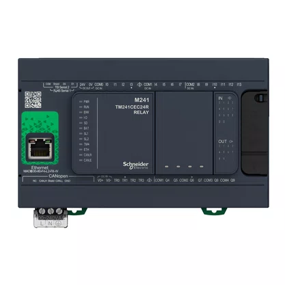 TM241CEC24R - CONTROLADOR LÓGICO PROGRAMÁVEL   14 ENTRADAS / 6 SAÍDAS RELÉ + 4 SOURCE (PNP)