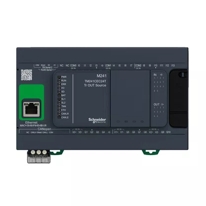 TM241CEC24T - CONTROLADOR LÓGICO PROGRAMÁVEL   14 ENTRADAS / 10 SAÍDAS SOURCE (PNP)