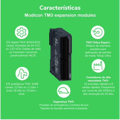 TM3TI4 - MÓDULO DE ENTRADAS ANALÓGICAS DE TEMPERATURA  4 ENTRADAS  16 BITS  24 VDC