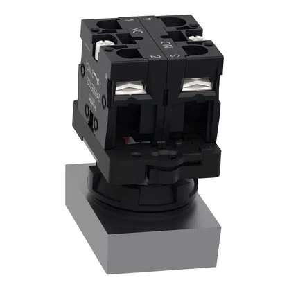 XA2EA7A3415 - BOTÃO DUPLO Ø22MM PLÁSTICO RETORNO POR MOLA VERDE FACEADO "I" VEMELHO FACEADO"O"