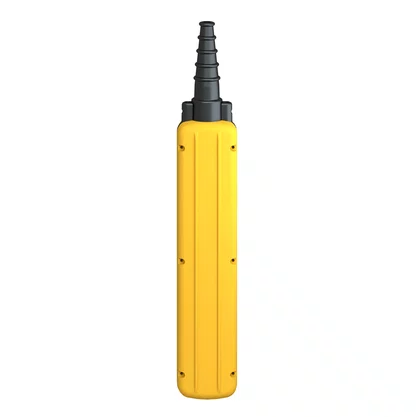 XACA08 - BOTOEIRA PENDENTE 8 FUROS Ø22MM VAZIA AMARELA
