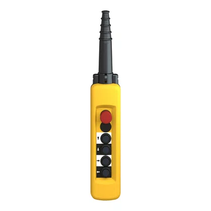 XACA4713 - BOTOEIRA PENDENTE PLASTICA 4 BOTOES  1 EMERGENCIA