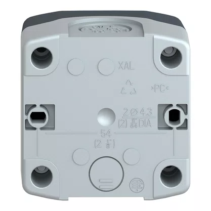 XALD01 - BOTOEIRA 22MM PLASTICA 1 FURO VAZIA