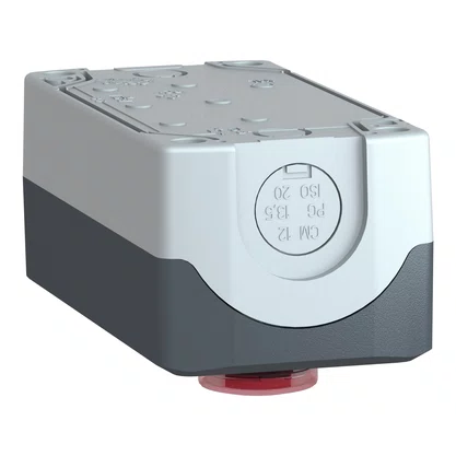 XALD363M - BOTOEIRA DE COMANDO Ø22MM CINZA 2 BOTÕES VERDE "I" NA VERMELHO "O" NF  1 SINALIZADOR VERMELHO 230VCA