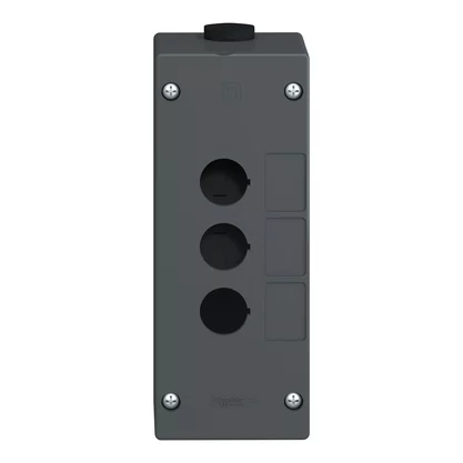 XALG03 - BOTOEIRA DE COMANDO 3 FUROS Ø22MM VAZIA CINZA PARA AMBIENTES HOSTIS