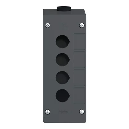 XALG04 - BOTOEIRA DE COMANDO 4 FUROS Ø22MM VAZIA CINZA PARA AMBIENTES HOSTIS