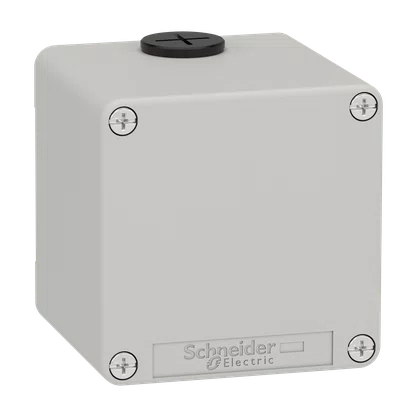 XAPD14 - BOTOEIRA METÁLICA VAZIA CINZA COM TAMPA CEGA 80X80X77MM