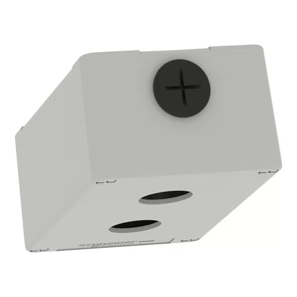 XAPD2202 - BOTOEIRA METÁLICA VAZIA Ø22MM CINZA 2 FUROS 80X130X515MM