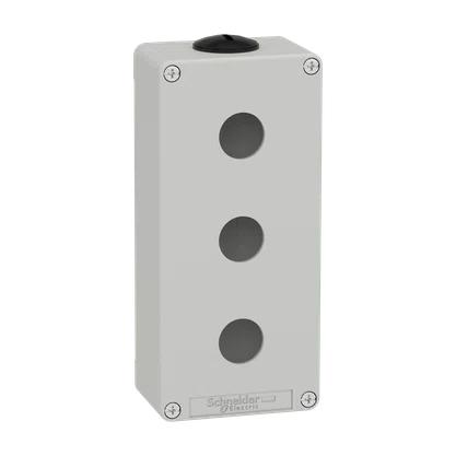 XAPD3203 - BOTOEIRA METÁLICA VAZIA Ø22MM CINZA 3 FUROS 80X175X515MM