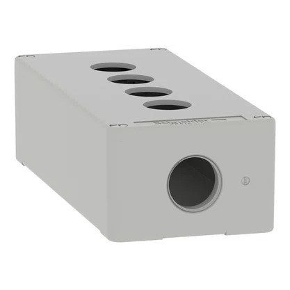 XAPD3204 - BOTOEIRA METÁLICA VAZIA Ø22MM CINZA 4 FUROS 80X175X515MM