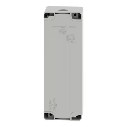XAPD4505 - BOTOEIRA METÁLICA VAZIA Ø22MM CINZA 5 FUROS 80X220X77MM
