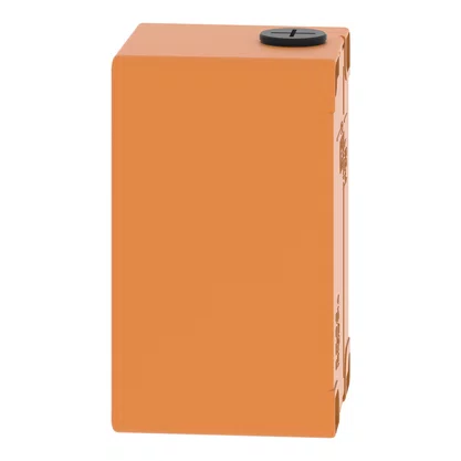 XAPO2602 - BOTOEIRA METÁLICA VAZIA Ø30MM LARANJA 2 FUROS 80X130X77MM