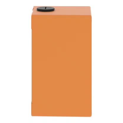 XAPO2602 - BOTOEIRA METÁLICA VAZIA Ø30MM LARANJA 2 FUROS 80X130X77MM