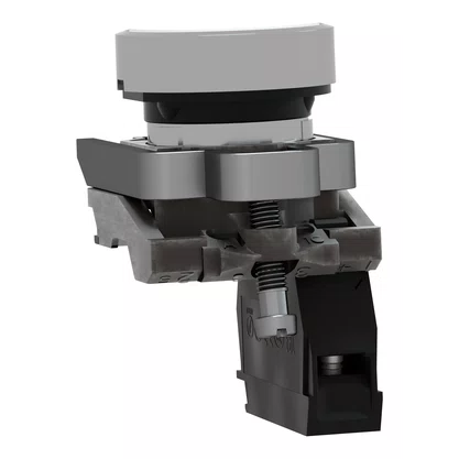 XB4BA11 - BOTÃO Ø22MM METÁLICO RETORNO POR MOLA BRANCO NA