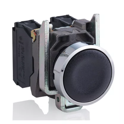 XB4BA21 - BOTAO 22MM METALICO A IMPULSAO 1NA PRETO