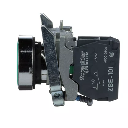 XB4BA31 - BOTAO 22MM METALICO A IMPULSAO 1NA VERDE