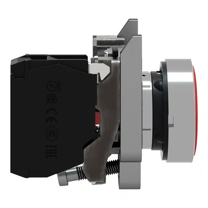 XB4BA42 - BOTAO 22MM METALICO A IMPULSAO 1NF VERMELHO