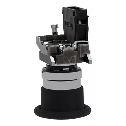 XB4BC21 - BOTÃO Ø22MM METÁLICO RETORNO POR MOLA COGUMELO Ø40MM PRETO NA