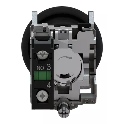 XB4BC21 - BOTÃO Ø22MM METÁLICO RETORNO POR MOLA COGUMELO Ø40MM PRETO NA