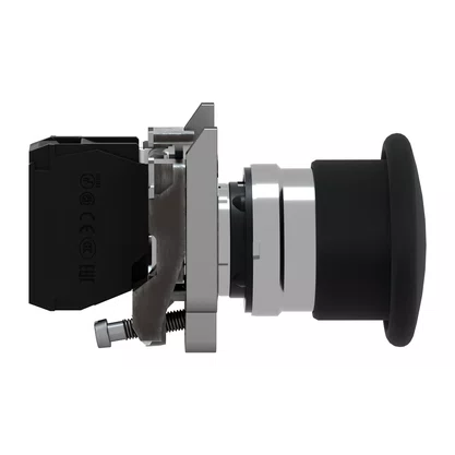 XB4BC21 - BOTÃO Ø22MM METÁLICO RETORNO POR MOLA COGUMELO Ø40MM PRETO NA