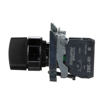 XB4BD21 - COMUTADOR 22MM METALICO MANOPLA CURTA 2P