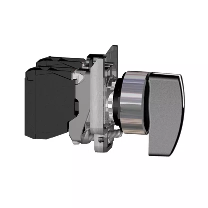 XB4BJ21 - CHAVE SELETORA Ø22MM METÁLICA 2 POSIÇÕES FIXAS MANOPLA LONGA NA