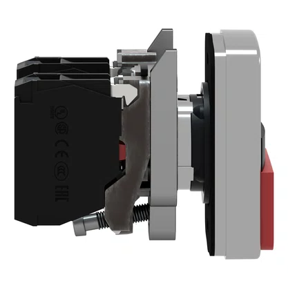 XB4BL73415 - BOTÃO DUPLO Ø22MM METÁLICO RETORNO POR MOLA VERDE "I" VERMELHO SALIENTE "O" NA NF