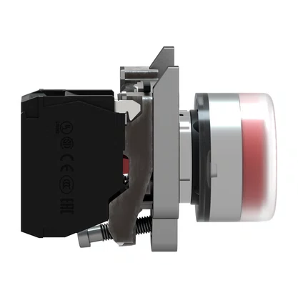 XB4BP42 - BOTÃO Ø22MM METÁLICO RETORNO POR MOLA VERMELHO COM CAPA NF