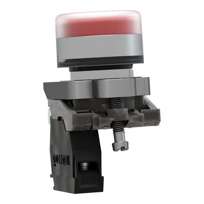 XB4BP42 - BOTÃO Ø22MM METÁLICO RETORNO POR MOLA VERMELHO COM CAPA NF