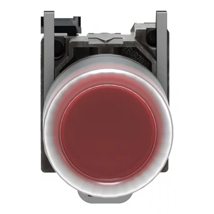XB4BP42 - BOTÃO Ø22MM METÁLICO RETORNO POR MOLA VERMELHO COM CAPA NF