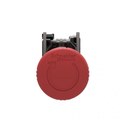 XB4BS8442 -BOTÃO Ø22MM METÁLICO EMERGÊNCIA GIRAR PARA DESTRAVAR COGUMELO Ø40MM VERMELHO NF