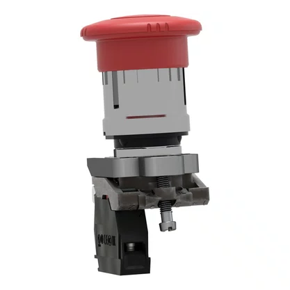XB4BS8442 -BOTÃO Ø22MM METÁLICO EMERGÊNCIA GIRAR PARA DESTRAVAR COGUMELO Ø40MM VERMELHO NF