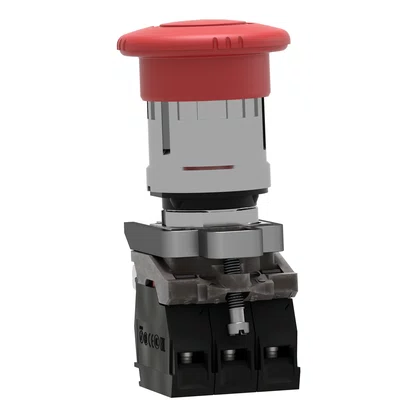 XB4BS84441 - BOTÃO Ø22MM METÁLICO EMERGÊNCIA GIRAR PARA DESTRAVAR COGUMELO Ø40MM VERMELHO NA 2NF