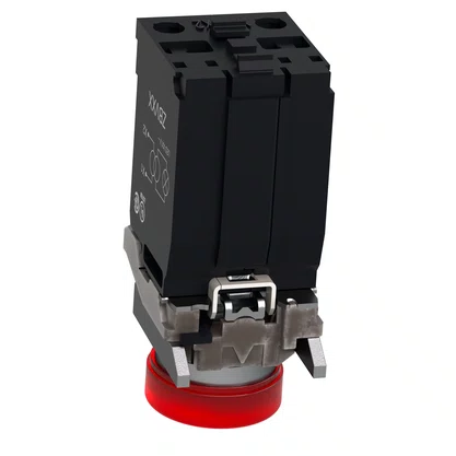 XB4BV44 - SINALIZADOR MODULAR Ø22MM METÁLICO COM LÂMPADA BA9S VERMELHO 220  240VCA