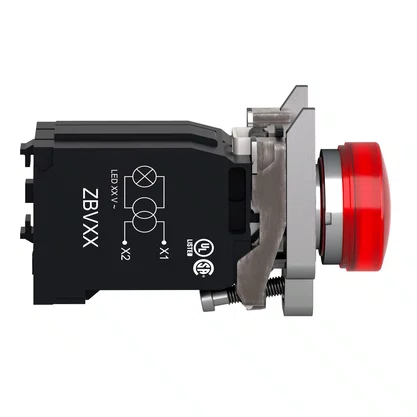 XB4BV44 - SINALIZADOR MODULAR Ø22MM METÁLICO COM LÂMPADA BA9S VERMELHO 220  240VCA