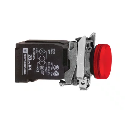XB4BV44 - SINALIZADOR MODULAR Ø22MM METÁLICO COM LÂMPADA BA9S VERMELHO 220  240VCA