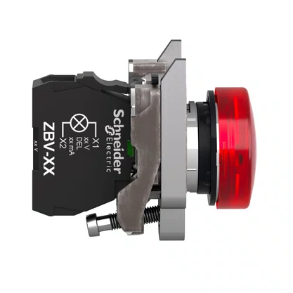 XB4BV64 - SINALIZADOR MODULAR Ø22MM METÁLICO PARA LÂMPADA BA9S VERMELHO ≤250V