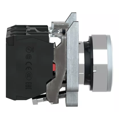 XB4BW3165 - BOTÃO LUMINOSO Ø22MM METÁLICO RETORNO POR MOLA BRANCO NA NF LÂMPADA ≤250V
