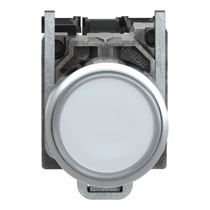 XB4BW3165 - BOTÃO LUMINOSO Ø22MM METÁLICO RETORNO POR MOLA BRANCO NA NF LÂMPADA ≤250V