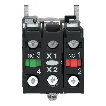 XB4BW3465 - BOTÃO LUMINOSO Ø22MM METÁLICO RETORNO POR MOLA VERMELHO NA NF LÂMPADA ≤250V