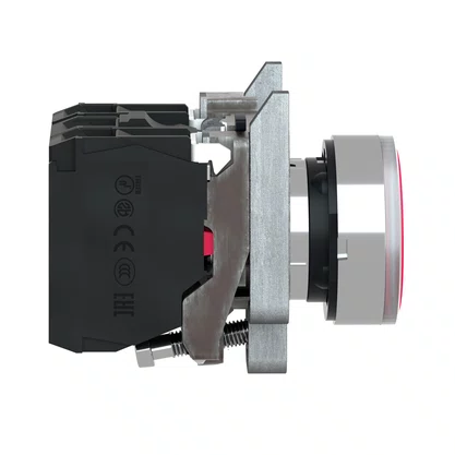 XB4BW34B5 - BOTAO 22MM METALICO LUMINOSO LED 24VCA CC VERMELHO