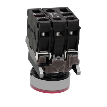 XB4BW34B5 - BOTAO 22MM METALICO LUMINOSO LED 24VCA CC VERMELHO
