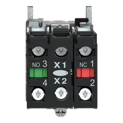 XB4BW3565 - BOTÃO LUMINOSO Ø22MM METÁLICO RETORNO POR MOLA LARANJA NA NF LÂMPADA ≤250V