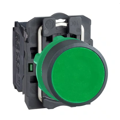 XB5AA31 - BOTAO 22MM PLASTICO NORMAL A IMPULSAO 1NA  VERDE
