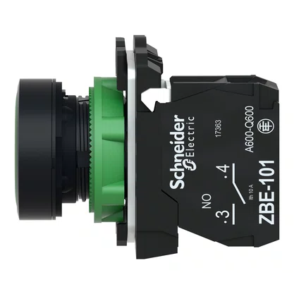 XB5AA31 - BOTAO 22MM PLASTICO NORMAL A IMPULSAO 1NA  VERDE