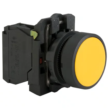 XB5AA51 - BOTAO 22MM PLASTICO A IMPULSAO 1NA AMARELO